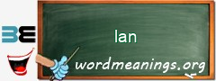 WordMeaning blackboard for lan